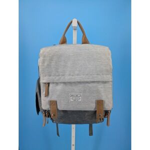 Eddie Bauer Diaper Bag Gray Cascade First Adventure Wipes Pocket Straps Backpack